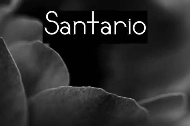 Santario Font examples