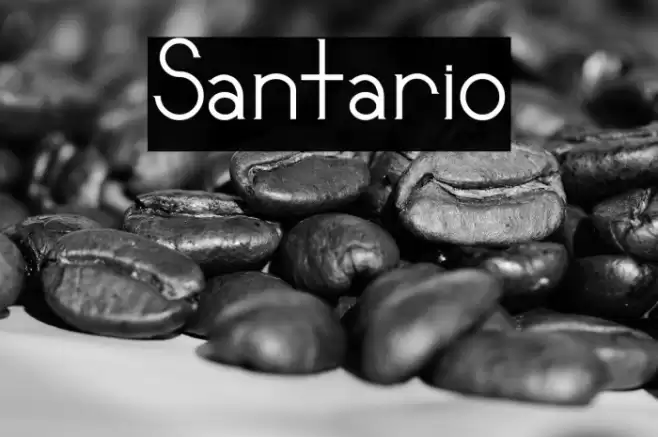 Santario Font examples