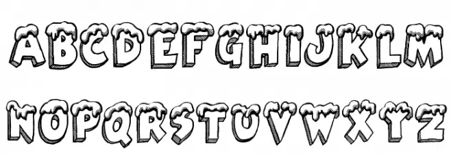 Santa's Air Mail Schriftart Groß