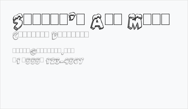 Santa's Air Mail Business Card