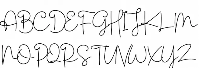 Santas Letter Schriftart Groß