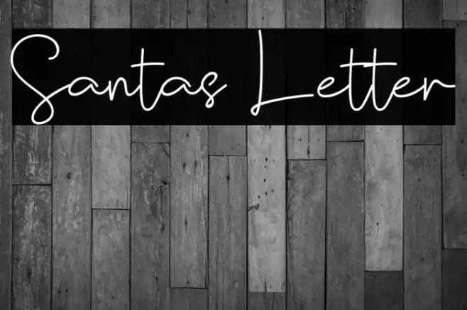Santas Letter फ़ॉन्ट examples