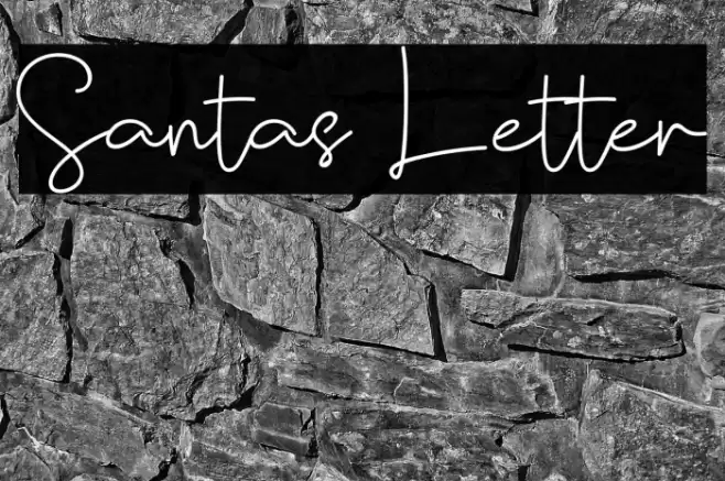 Santas Letter फ़ॉन्ट examples