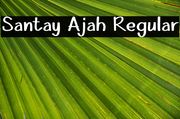Santay Ajah Regular Example 2