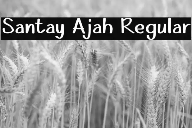 Santay Ajah Regular Font examples