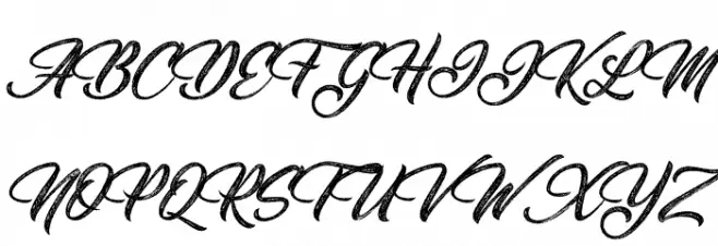 Santeria Personal Use Italic 字体 大写