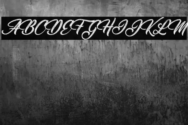 Santeria Personal Use Italic Font examples