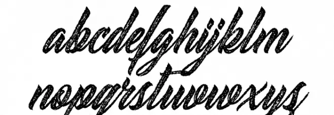 Santeria Personal Use Italic Font Litere mici