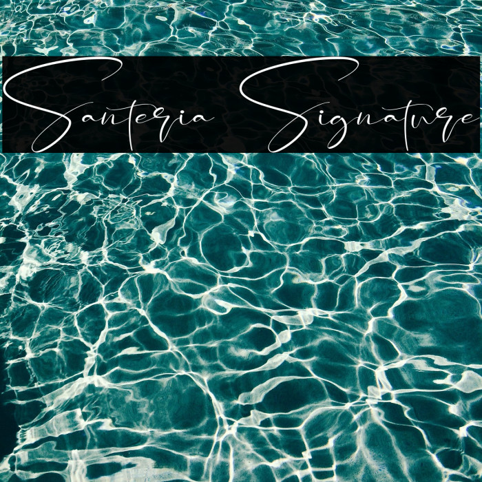 Santeria Signature Font examples
