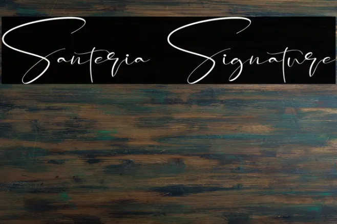 Santeria Signature Example 3