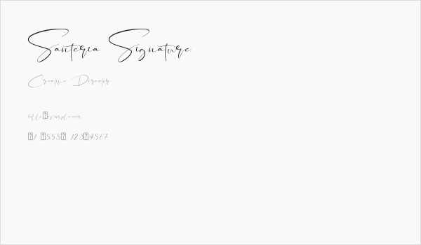 Santeria Signature Business Card