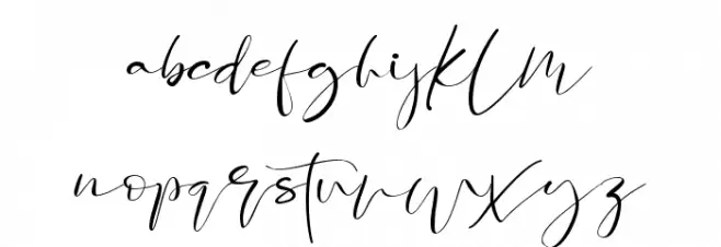 Santeria Signature Font LOWERCASE