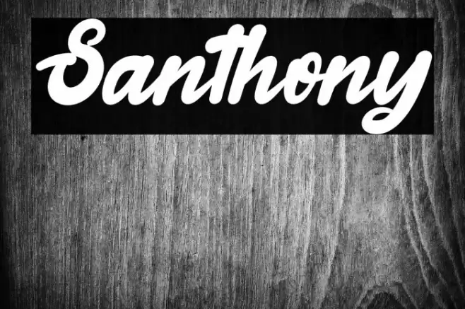 Santhony Font examples