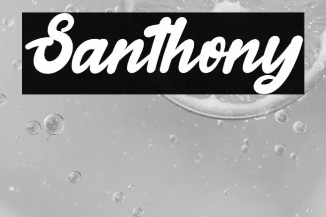 Santhony Font examples