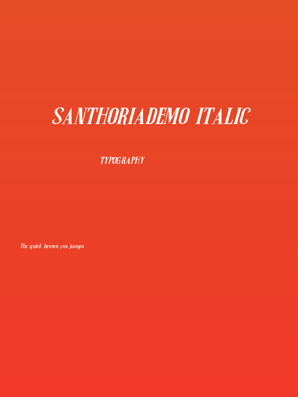 SanthoriaDemo-Italic Poster