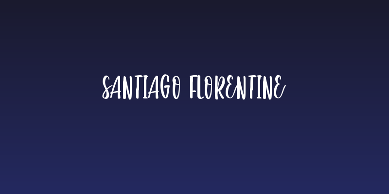 Santiago Florentine Social Header