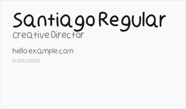 Santiago Regular Business Card