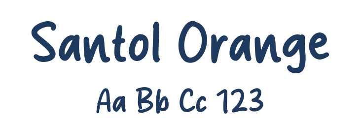 Santol Orange Font Preview