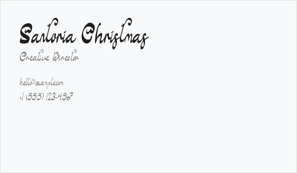 Santoria Christmas Business Card