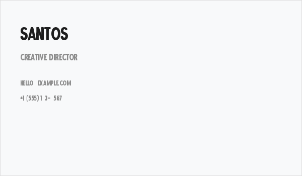 Santos Business Card