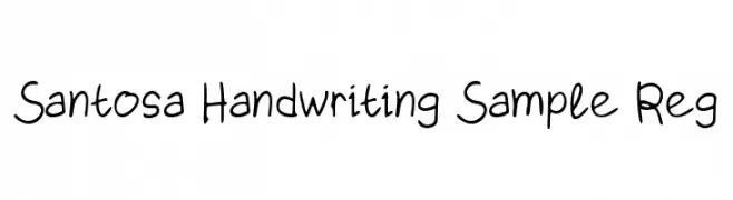 Santosa Handwriting Sample Reg  नि: शुल्क फ़ॉन्ट्स डाउनलोड
