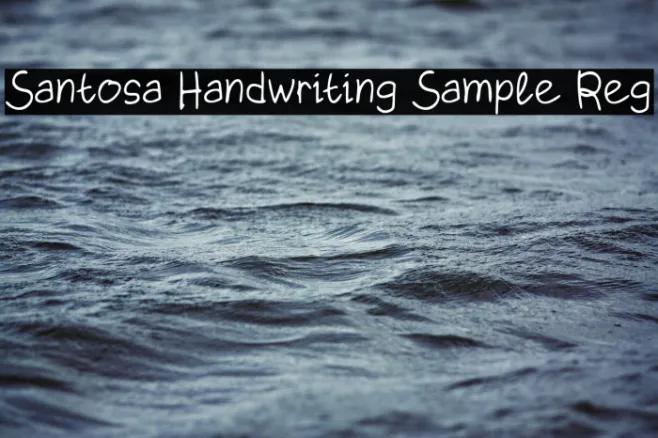 Santosa Handwriting Sample Reg Example 2
