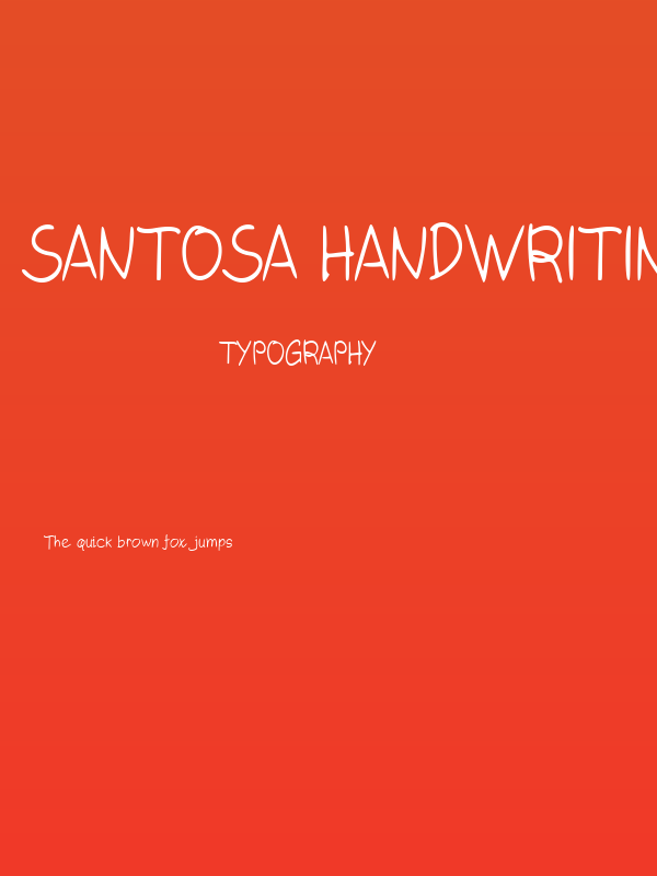 Santosa Handwriting Sample Reg Poster