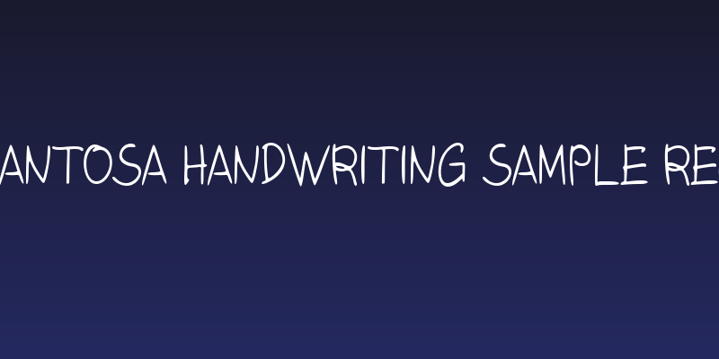 Santosa Handwriting Sample Reg Social Header