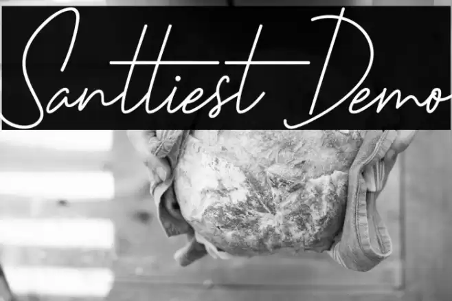 Santtiest Demo Font examples