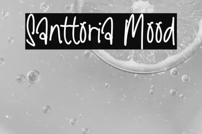 Santtoria Mood Fonte examples