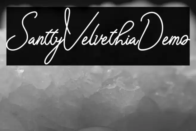 SanttyVelvethiaDemo Font examples
