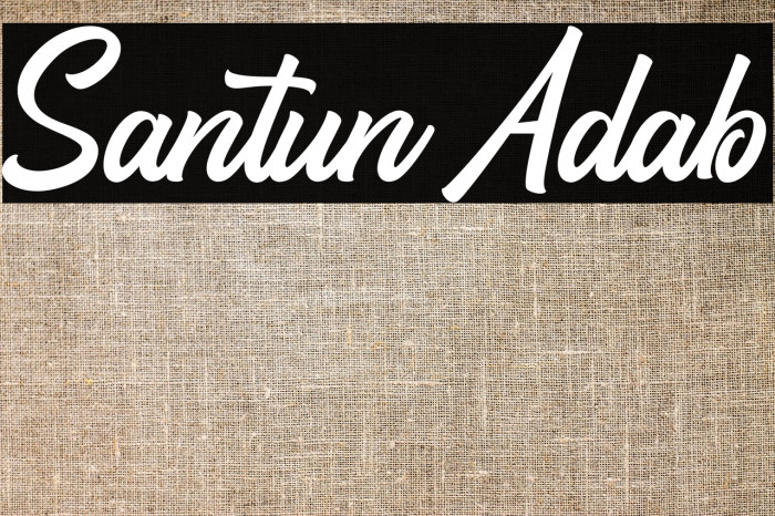 Santun Adab Font examples