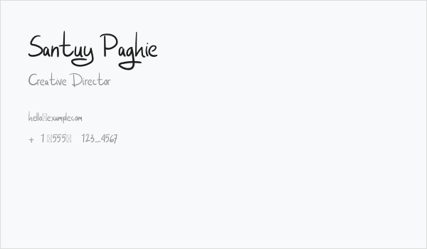 Santuy Paghie Business Card