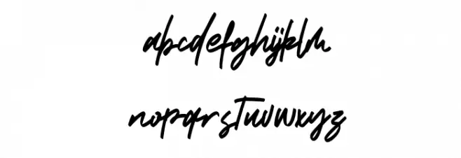 Santy Ehisa Schriftart Kleinbuchstaben