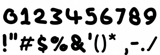 Sanurumi Handwritten Font OTHER CHARS