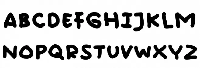 Sanurumi Handwritten Font UPPERCASE