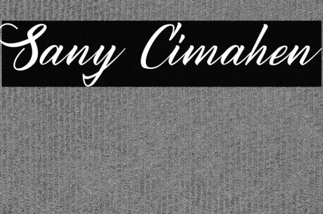 Sany Cimahen Font examples