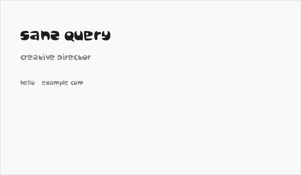Sanz Query Business Card