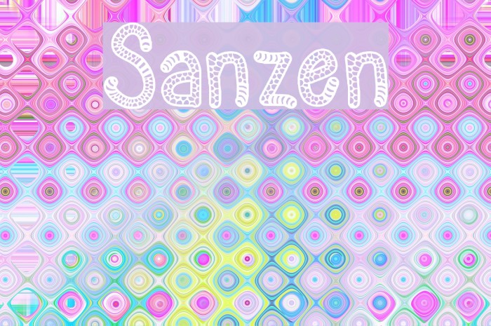 Sanzen Font examples