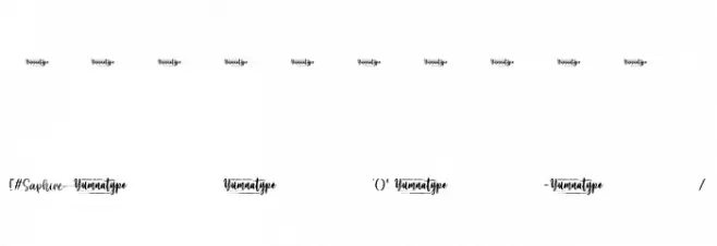 Saphire Personal Use Font OTHER CHARS