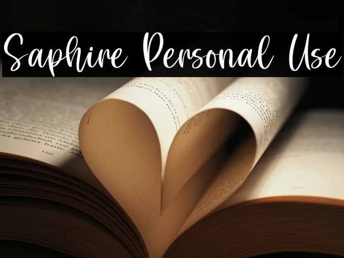 Saphire Personal Use Example 1
