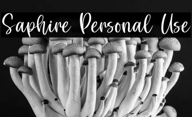 Saphire Personal Use Font examples