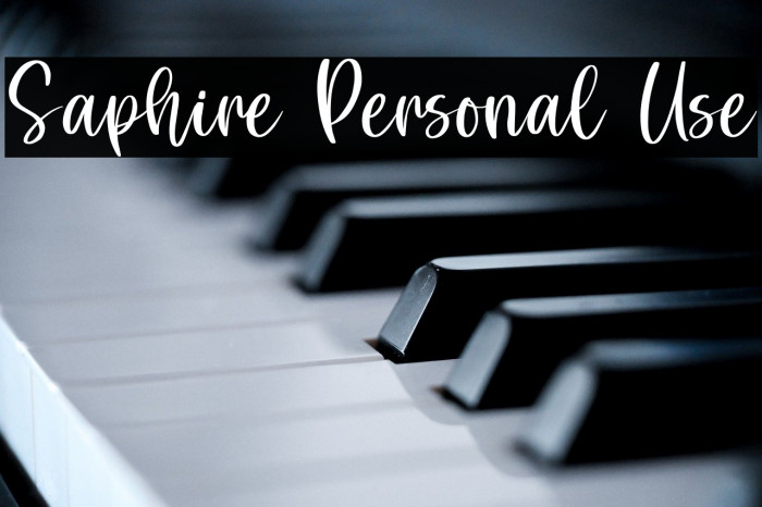 Saphire Personal Use Example 3