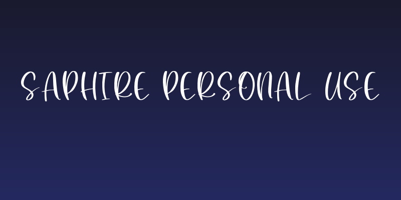 Saphire Personal Use Social Header