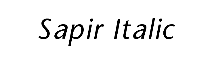 Sapir Italic Font