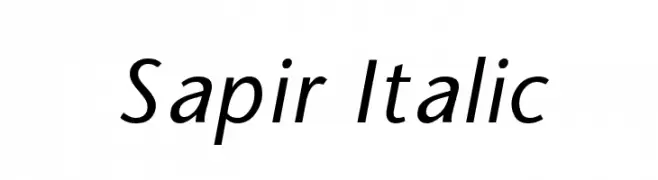 Sapir Italic  免费字体下载