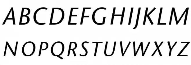 Sapir Italic Font Litere mari