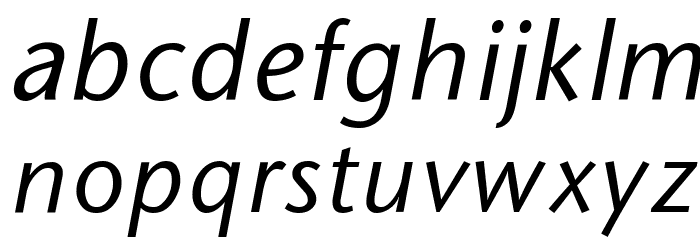 Sapir Italic Font LOWERCASE