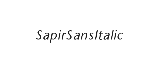 SapirSansItalic Logo