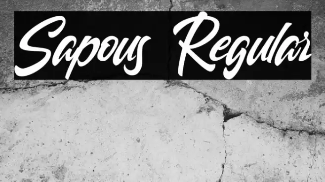 Sapous Regular Font examples